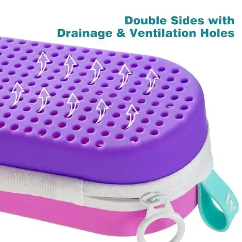 MSNATURALLY Swim Goggle Case For Swimming Goggles, Christmas Stocking Stuffers Gifts 2025, Silicone Cases with Drain Hole - 4