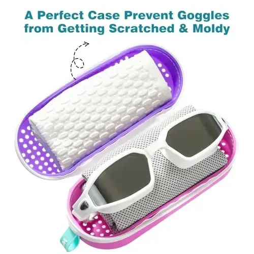 MSNATURALLY Swim Goggle Case For Swimming Goggles, Christmas Stocking Stuffers Gifts 2025, Silicone Cases with Drain Hole - 5