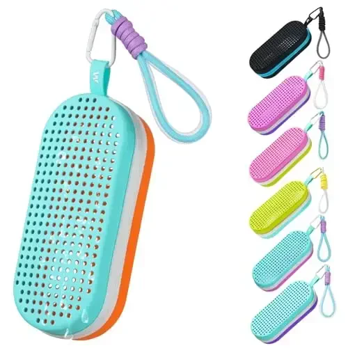 MSNATURALLY Swim Goggle Case For Swimming Goggles, Christmas Stocking Stuffers Gifts 2025, Silicone Cases with Drain Hole 