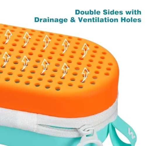 MSNATURALLY Swim Goggle Case For Swimming Goggles, Christmas Stocking Stuffers Gifts 2025, Silicone Cases with Drain Hole - 4