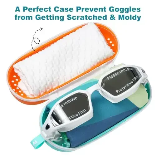 MSNATURALLY Swim Goggle Case For Swimming Goggles, Christmas Stocking Stuffers Gifts 2025, Silicone Cases with Drain Hole - 5