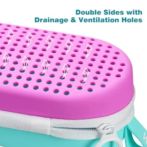 MSNATURALLY Swim Goggle Case For Swimming Goggles, Christmas Stocking Stuffers Gifts 2025, Silicone Cases with Drain Hole - 4