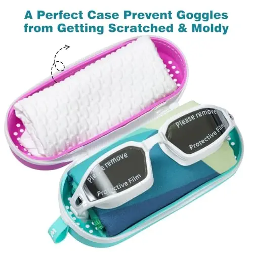 MSNATURALLY Swim Goggle Case For Swimming Goggles, Christmas Stocking Stuffers Gifts 2025, Silicone Cases with Drain Hole - 5