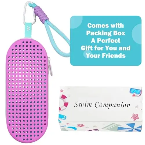 MSNATURALLY Swim Goggle Case For Swimming Goggles, Christmas Stocking Stuffers Gifts 2025, Silicone Cases with Drain Hole - 6