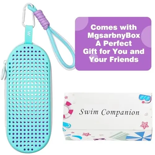 MSNATURALLY Yüzme Gözlüğü Kutusu Yüzme Gözlükleri İçin, Yılbaşı Çorabı Hediyeleri 2025, Drenaj Delikli Silikon Kutular - 6
