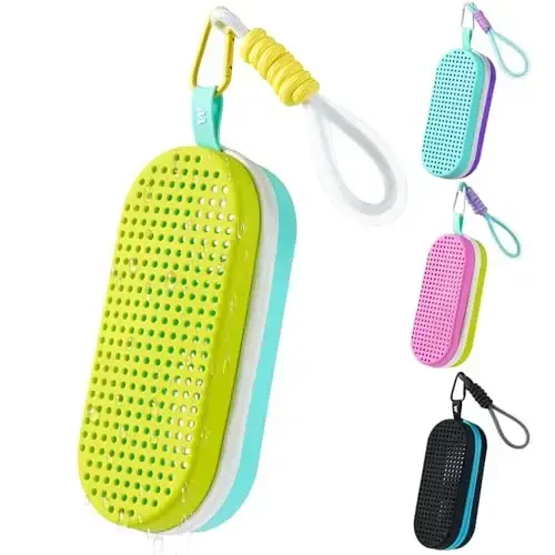 MSNATURALLY Swim Goggle Case For Swimming Goggles, Christmas Stocking Stuffers Gifts 2025, Silicone Cases with Drain Hole 