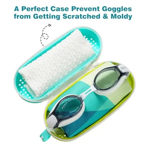 MSNATURALLY Swim Goggle Case For Swimming Goggles, Christmas Stocking Stuffers Gifts 2025, Silicone Cases with Drain Hole - 5