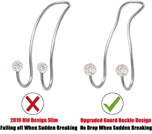 MTGOCHA Bling Purse Hook for Car Headrest, Upgraded Car Seat Hooks for Bag Handbag Holder Cute Purse Hanger for Car Bling Accessories for Women 2 Pack, Colorful - 4