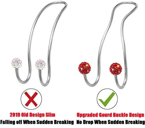 MTGOCHA Bling Purse Hook for Car Headrest, Cute Car Seat Hooks (2Pack) | Upgraded,Durable Stainless,Car Purse Hanger,Purse holder,Rhinestones,Bag Hooks,Car Hooks for Purses and Bags Cute,Red - 5