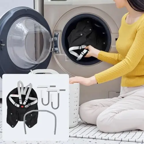 MTWML Hook On High Chair with Tray,Portable Baby High Chair That Attaches to Table,Clip On Fast Table Seat for Babies and Toddlers.Baby Feeding Seat for Dining Tables and Counter(Pure-Black) - 5