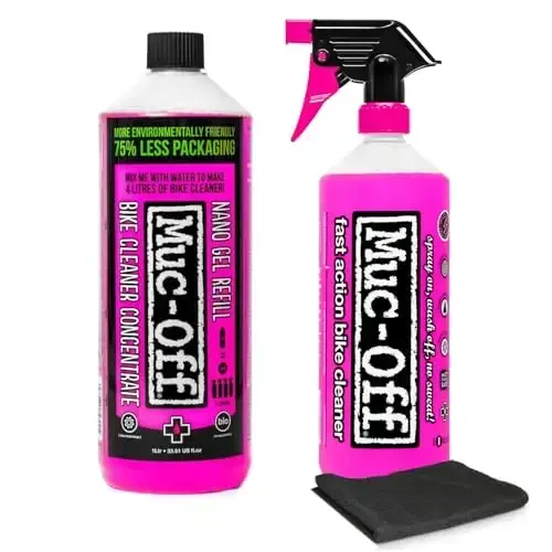 Muc-Off Nano Tech Bike Cleaner 1L | Biodegradable Formula, Safe on Carbon Fibre and All Surfaces | Breaks Down Dirt on a Molecular Level - MUC-OFF