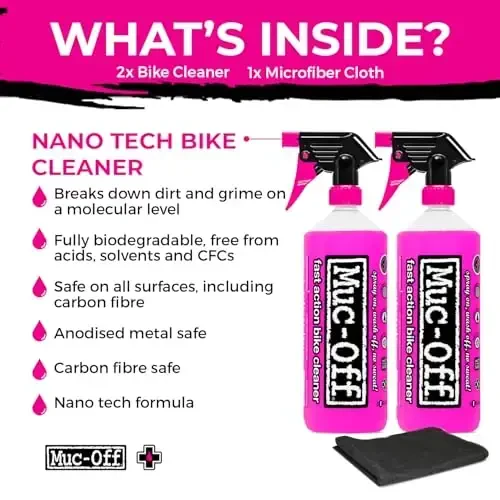 Muc-Off Nano Tech Bike Cleaner 1L | Biologik parchalanadigan formula, karbon tolali va barcha sirtlarda xavfsiz | Molekulyar darajada kirni parchalaydi - 2