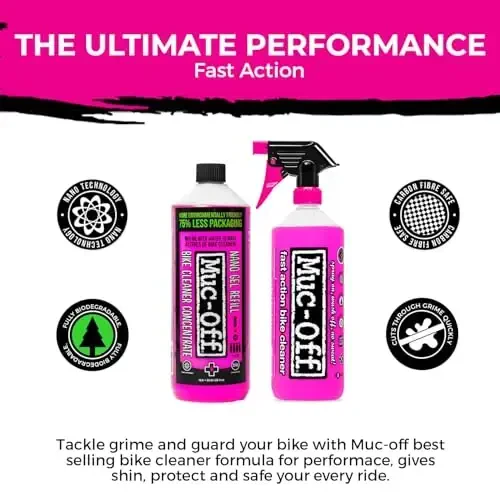 Muc-Off Nano Tech Bike Cleaner 1L | Biologik parchalanadigan formula, karbon tolali va barcha yuzalarda xavfsiz | Kirni molekulyar darajada parchalaydi - 5