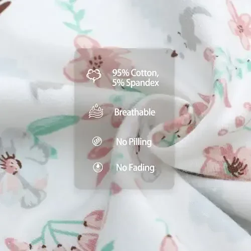 Miracle Baby Newborn Knotted Gown with Hat Set, 3 Pack Newborn Nightgowns, Baby Sleeper Gowns with Mitten Cuffs for Boys Girls 6-12 Months - 6