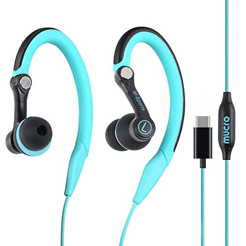 Mucro USB C Quloqchinlar Simli Quloqchinlar Sport/Yugurish/Sport Zal uchun Quloq Ilagi bilan, Quloq Ichki Tip C Quloqchin Samsung, Google, Oneplus va Boshqa Smartfonlar uchun - mucro
