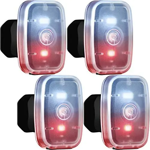 Mudder Running Lights for Runners Rechargeable LED Safety Lamps USB Rechargeable Clip on Strobe Bicycle Tail Lamps with 5 Modes Flashing Bike Lights for Night Riding Walking Hiking Pet Dog - 1