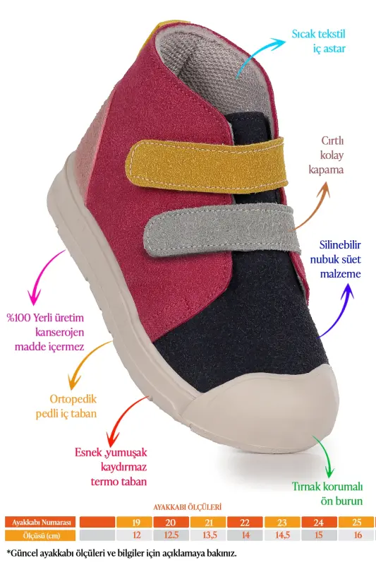 Mufasa First Step Velcro Baby Girl Casual Boot Shoes - Navy Blue - Fuchsia - 2