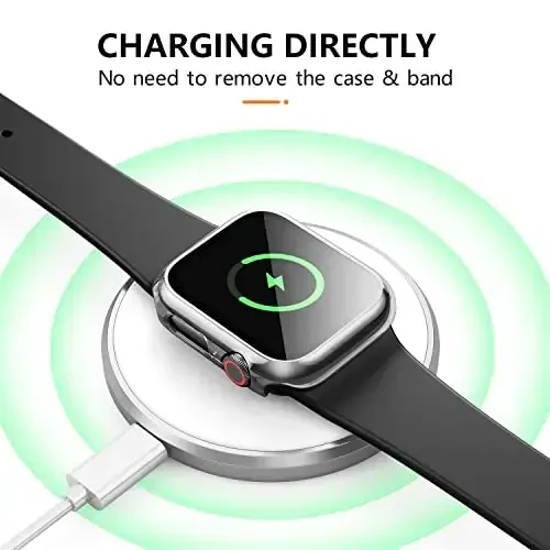 Mugust 3 Pack Case for Apple Watch Series 10 42mm Hard PC Case with Tempered Glass Screen Protector Waterproof Anti-Scratch Ultra-Thin Protective Cover for iWatch Series 10 42mm, Transparent*3 - 7