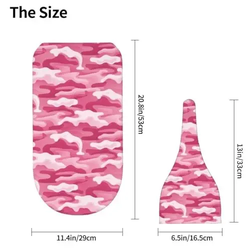 Muishi Abstract Camouflage Pink Camo Newborn Swaddle Blankets Hat Sets Soft Baby Receiving Blanket Swaddle Sack for Baby Shower Infant Boy Girl Gift - 5