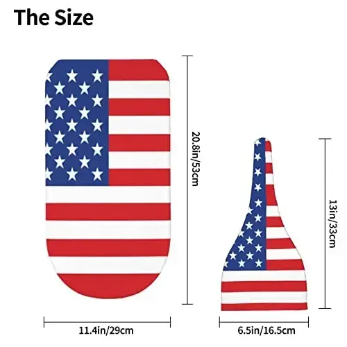 Muishi American Flag Newborn Swaddle Blankets Hat Sets Soft Baby Receiving Blanket Swaddle Sack for Baby Shower Infant Boy Girl Gift - 4