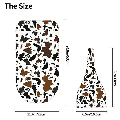 Muishi Brown Black Cow Skin Newborn Swaddle Blankets Hat Sets Soft Baby Receiving Blanket Swaddle Sack for Baby Shower Infant Boy Girl Gift - 5