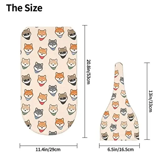 Muishi Cute Shiba Inu Japanes Dog Newborn Swaddle Blankets Hat Sets Soft Baby Receiving Blanket Swaddle Sack for Baby Shower Infant Boy Girl Gift - 5