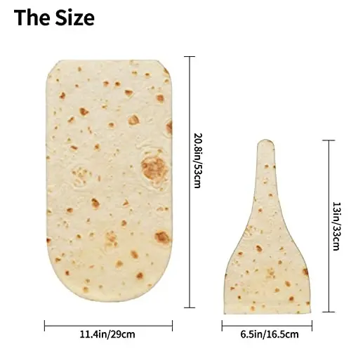 Muishi Funny Food Burrito Newborn Swaddle Blankets Hat Sets Soft Baby Receiving Blanket Swaddle Sack for Baby Shower Infant Boy Girl Gift - 5