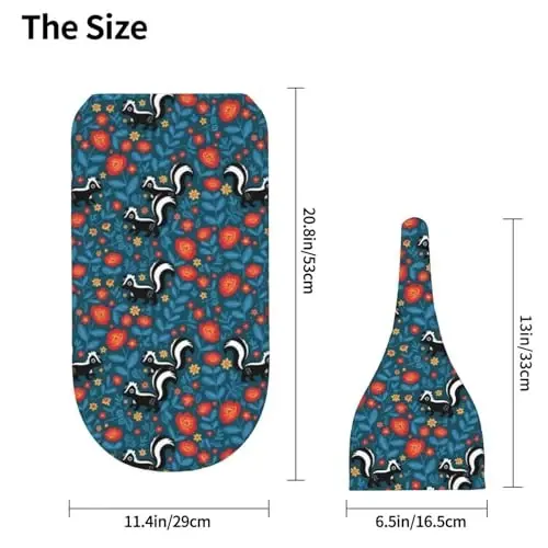 Muishi Cute Floral Skunks Newborn Swaddle Blankets Hat Sets Soft Baby Receiving Blanket Swaddle Sack for Baby Shower Infant Boy Girl Gift - 5