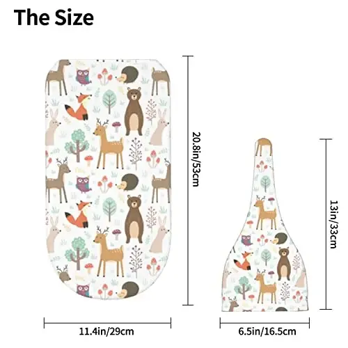 Muishi Cute Animals Fox Bear Deer Newborn Swaddle Blankets Hat Sets Soft Baby Receiving Blanket Swaddle Sack for Baby Shower Infant Boy Girl Gift - 5