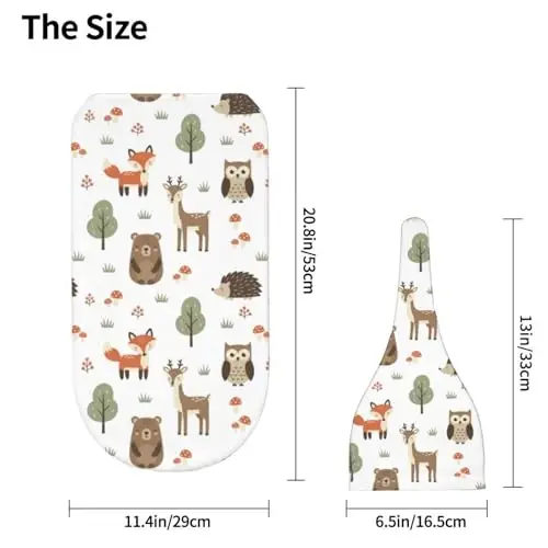 Muishi Cute Animals Fox Bear Deer Newborn Swaddle Blankets Hat Sets Soft Baby Receiving Blanket Swaddle Sack for Baby Shower Infant Boy Girl Gift - 5