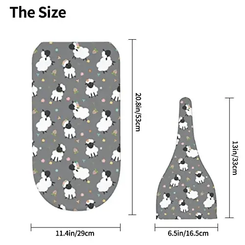 Muishi Cute Sheep Lambs Newborn Swaddle Blankets Hat Sets Soft Baby Receiving Blanket Swaddle Sack for Baby Shower Infant Boy Girl Gift - 5