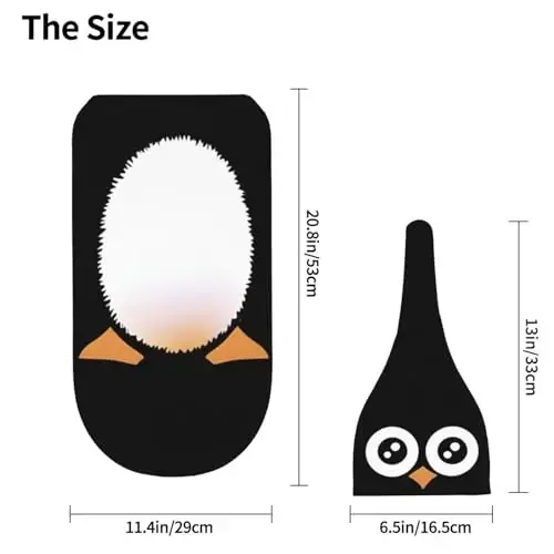 Muishi Cute Penguin Newborn Swaddle Blankets Hat Sets Soft Baby Receiving Blanket Swaddle for Baby Shower Infant Boy Girl Gift - 5