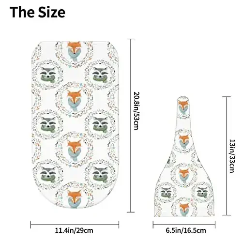 Muishi Watercolor Fox Raccoon Newborn Swaddle Blankets Hat Sets Soft Baby Receiving Blanket Swaddle Sack for Baby Shower Infant Boy Girl Gift - 5
