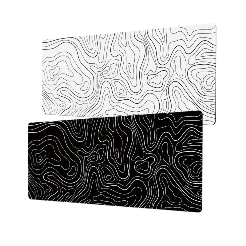 Mükemmel Sirpanishli Topografik Oq Gaming Mouse Pad - 1