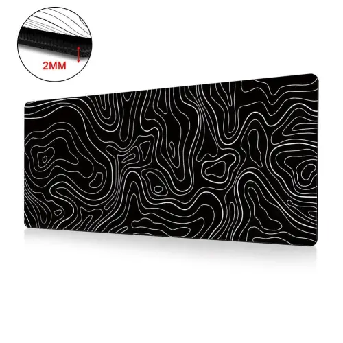 Mükemmel Sirpanishli Topografik Oq Gaming Mouse Pad - 4