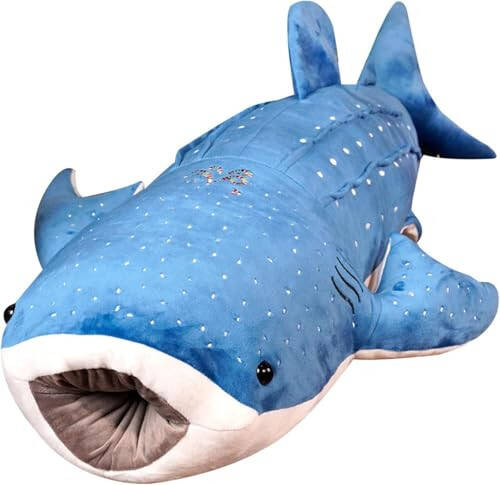 Mukouxun 18.5 inch Whale Shark Stuffed Animal Whale Shark Plush Whale Shark Kids Plush Toy Pillows Stuffed Blue Whale Doll - 1