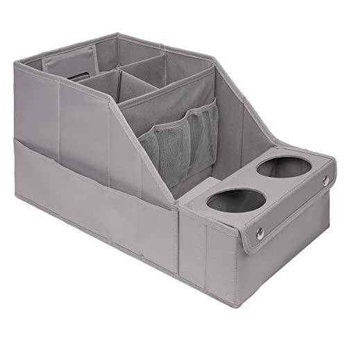 MULISOFT Car Seat Organizer - Backseat Organizer with 11 Storage Compartments and 2 Cup Holders for Travel, Kids - 1