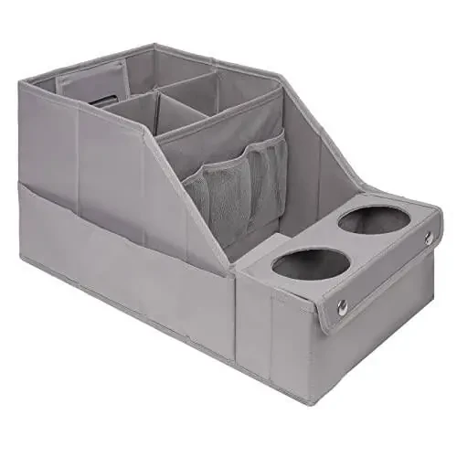 MULISOFT Car Seat Organizer - Backseat Organizer with 11 Storage Compartments and 2 Cup Holders for Travel, Kids - 1