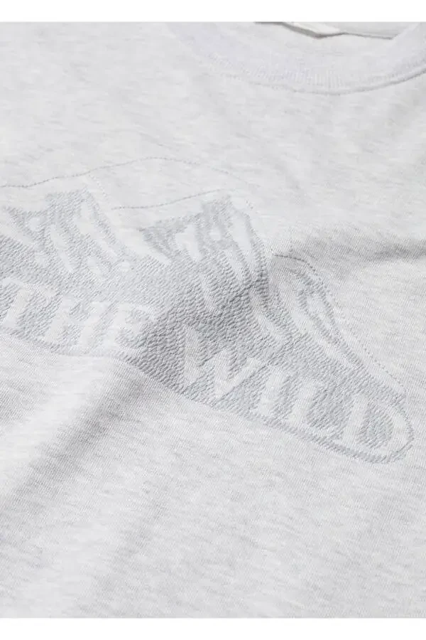 Multfilm belgisi bosilgan paxtadan tayyorlangan sviter - 5