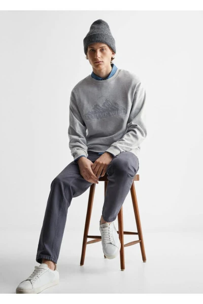 Multfilm belgisi bosilgan paxtadan tayyorlangan sviter - 6