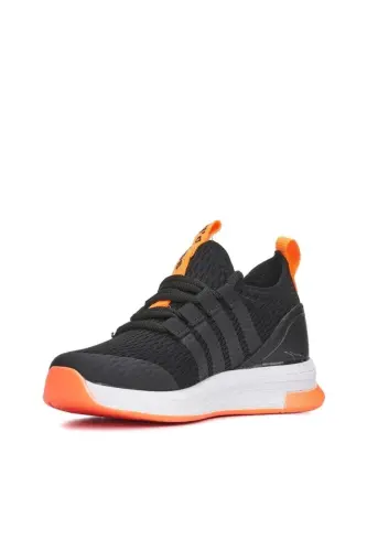 Multi-Colored - Unisex Light Flexible Children's Sneaker - Emblem Figured Striped Black - 4