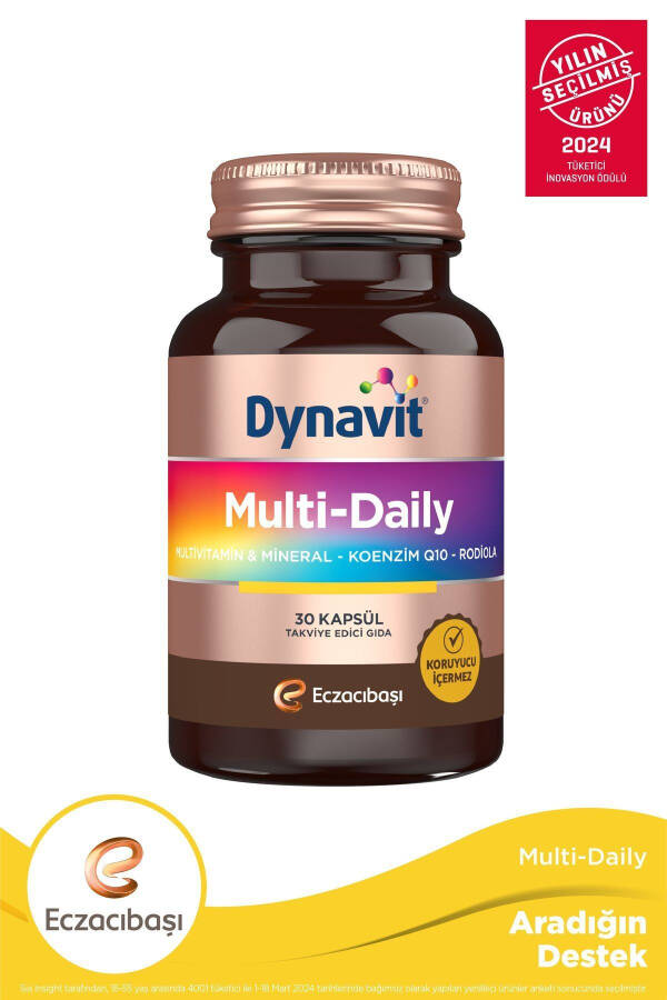 Multi-daily Multivitamin & Mineral - Coenzyme Q10 - Rhodiola 30 Capsules - 1