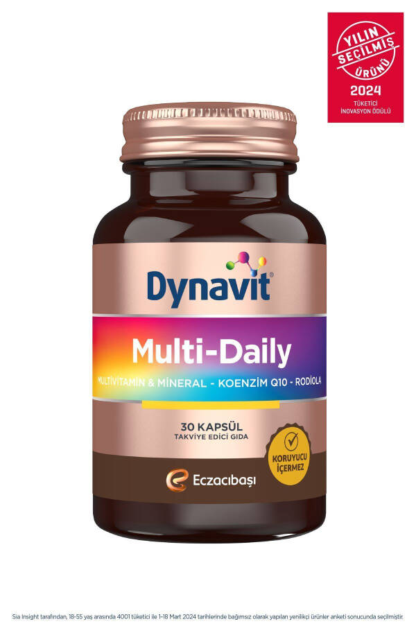 Multi-daily Multivitamin & Mineral - Coenzyme Q10 - Rhodiola 30 Capsules - 7