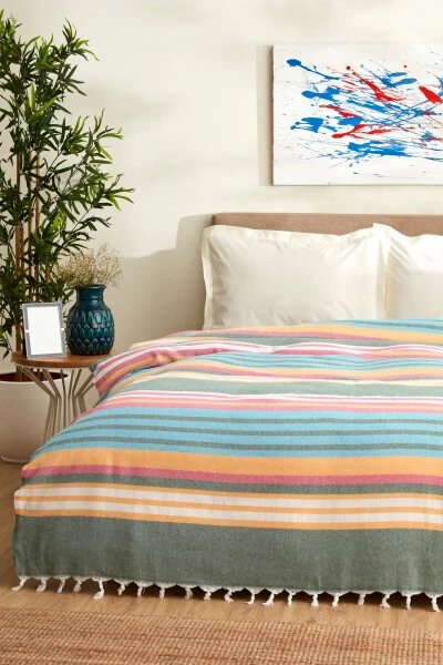 Multi Double Person Towel Blanket - KARACA HOME (1)