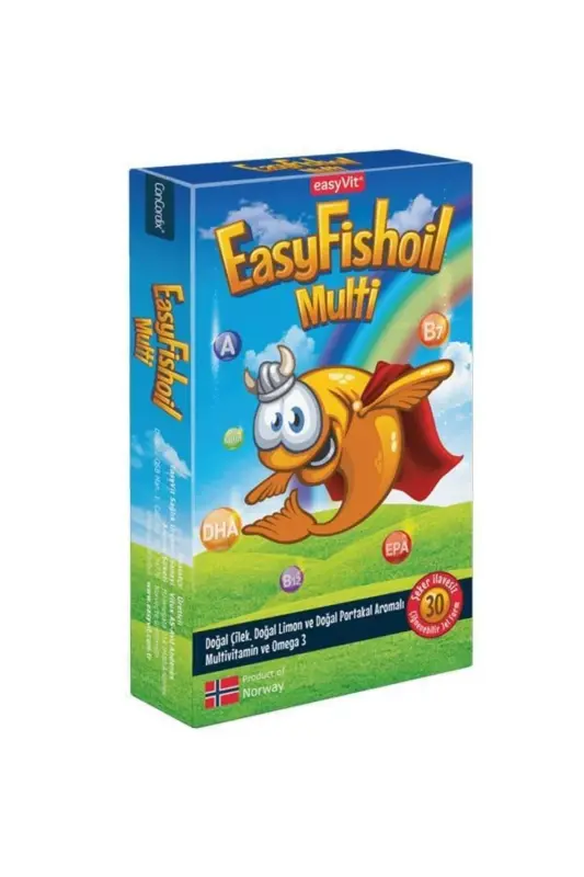 Мульти Омега 3 Жевательные Таблетки 30 Штук - EASY FISHOIL