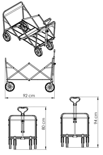 Multi-Purpose Folding Beach Camping Picnic Wagon - 6