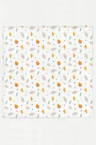 Multi-Purpose Muslin Baby Blanket Leo - Xl 75x100 Cm-Leo - 3
