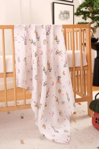 Multi-Purpose Muslin Swaddle & Blanket 3-Piece Set 100% Cotton Oeko-Tex Certified 80x80 Cm-Brown - 5