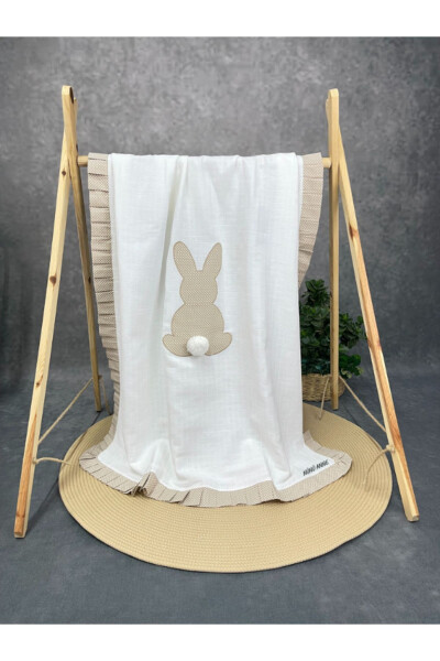 Multi-Purpose Muslin Swaddle, Newborn Baby Receiving Blanket, Double Layered, 80x100 cm - 1