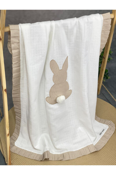 Multi-Purpose Muslin Swaddle, Newborn Baby Receiving Blanket, Double Layered, 80x100 cm - 2